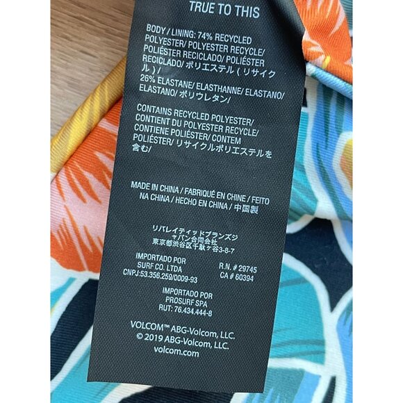 NEW $105 Volcom Womens Small One Piece Tropical Floral Take It Easy Swimsuit - Picture 5 of 11